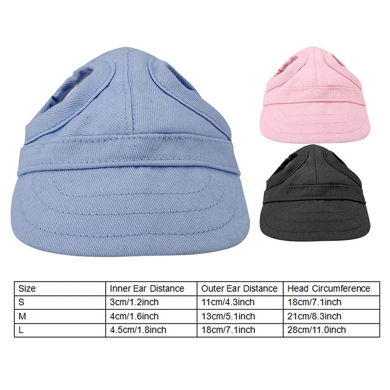 Fdit Pet Dog Sun Visor Hat with Adjustable Strap Sport Hat (M) - Image 2